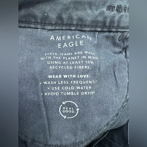 American Eagle Mens 33x27 Jeans Airflex + Athletic Fit Stone Gray NWT - Picture 4 of 10